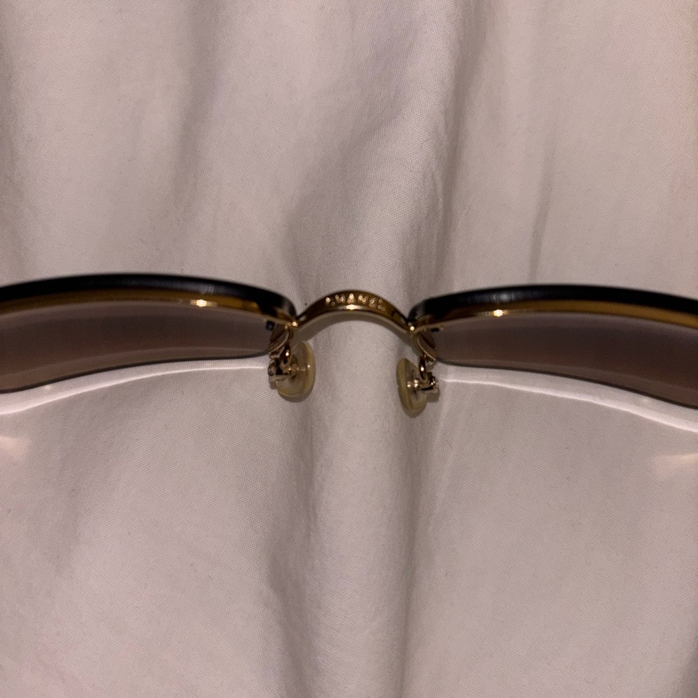 Chanel Vintage Brown and Gold Quilted Sunglasses - Picture 8 of 10